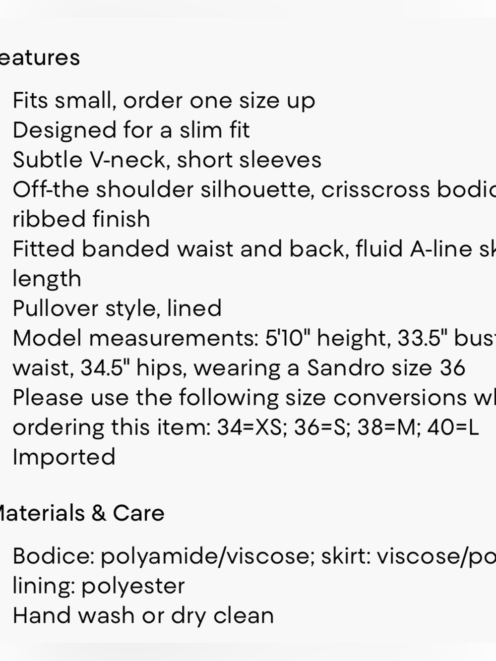 Sandro Sallie Drape Knit Off-The-Shoulder Pleated stretch Maxi Dress Black M 38 - Picture 10 of 11
